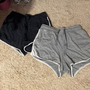 two set athletic shorts